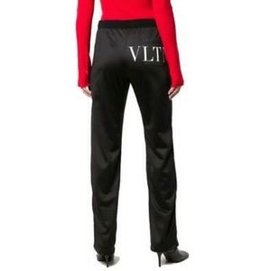 $750 AUTH VALENTINO VLTN LOGO BLACK SWEATPANTS S